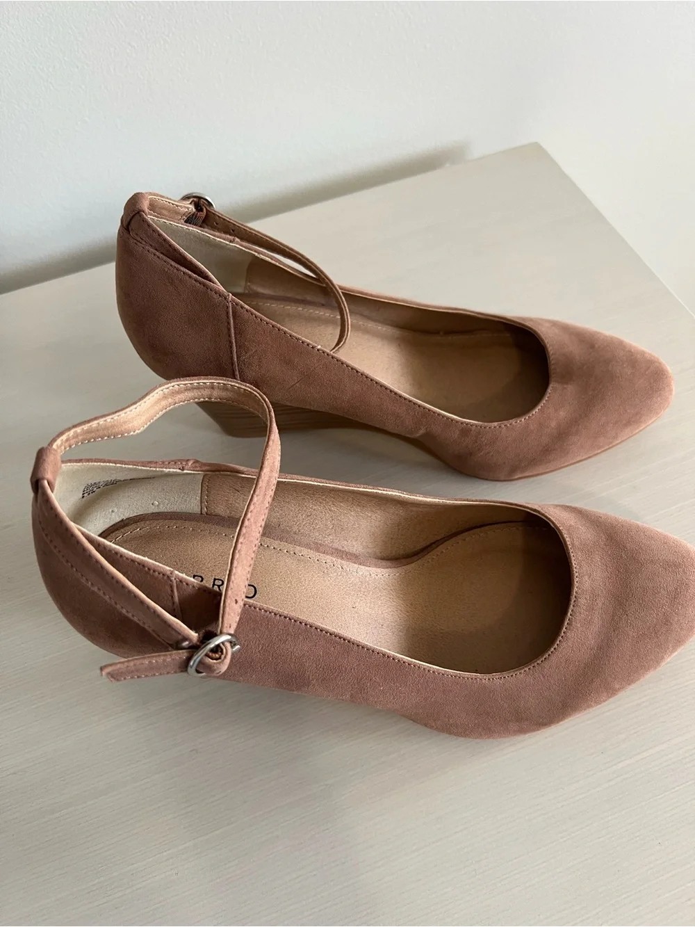 torrid Tan Suede Ankle-Strap Wedges